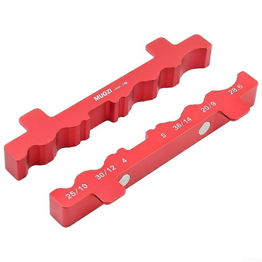 Efficient Bicycle Repair Tool for Front Fork and Rear Shock Absorber, Compact Red Design for Various Axle Sizes