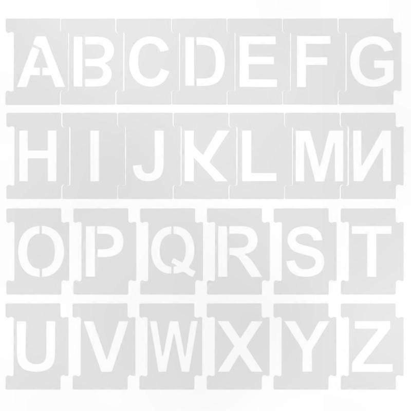 26-Piece Reusable Alphabet Stencil Set
