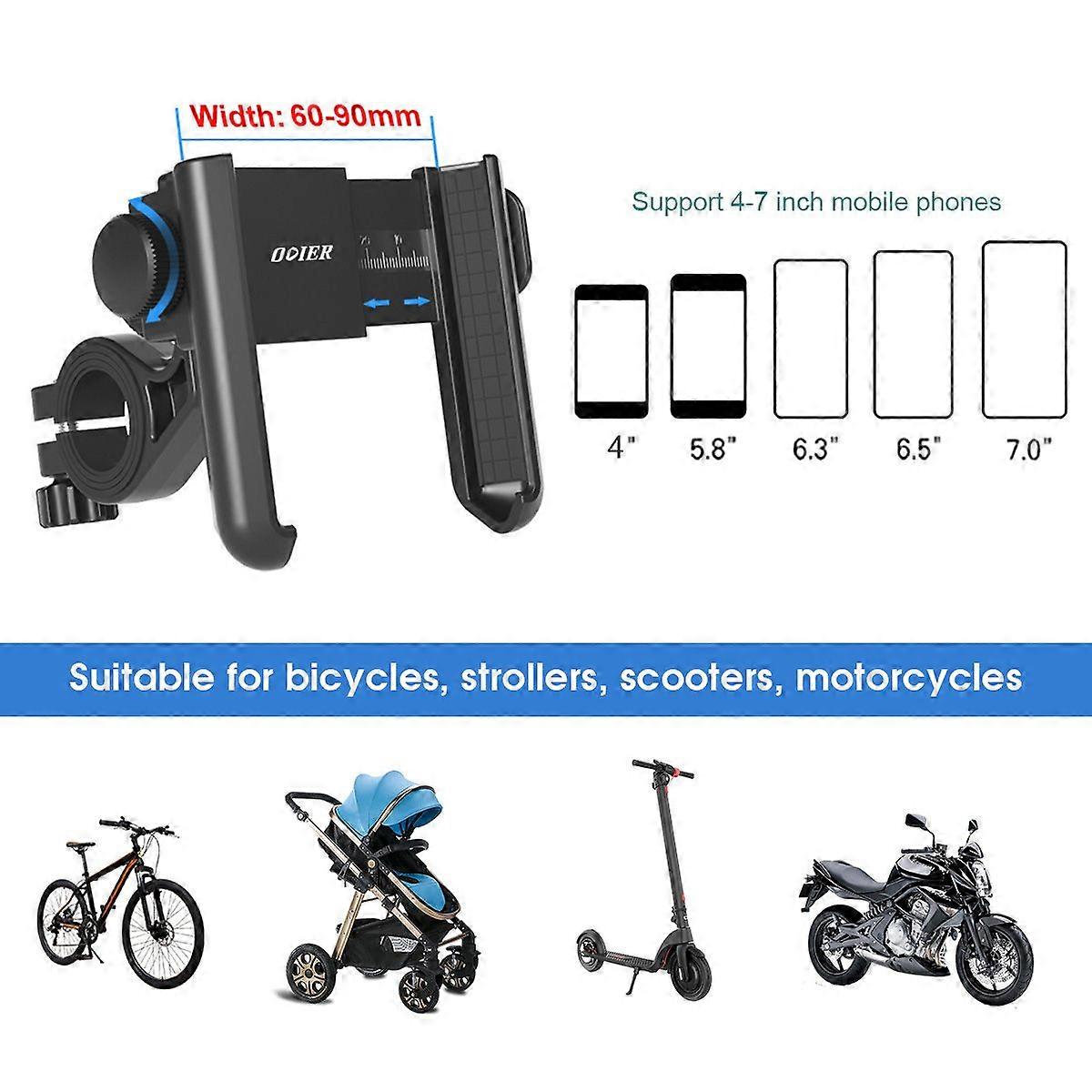 Motorcycle Phone Holder 360 Degree Rotation Phone Bracket Adjustable Handlebar Phone Stand