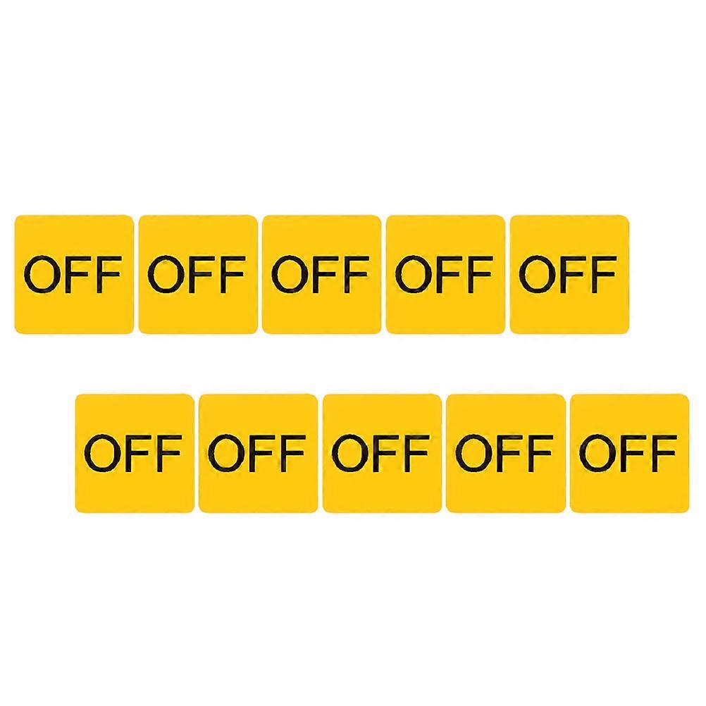 Yellow & Black Warning Label Stickers 10 Sheets, Self Adhesive Safety Decals for Industrial Equipment, Switch Buttons, Portable Devices, Factory