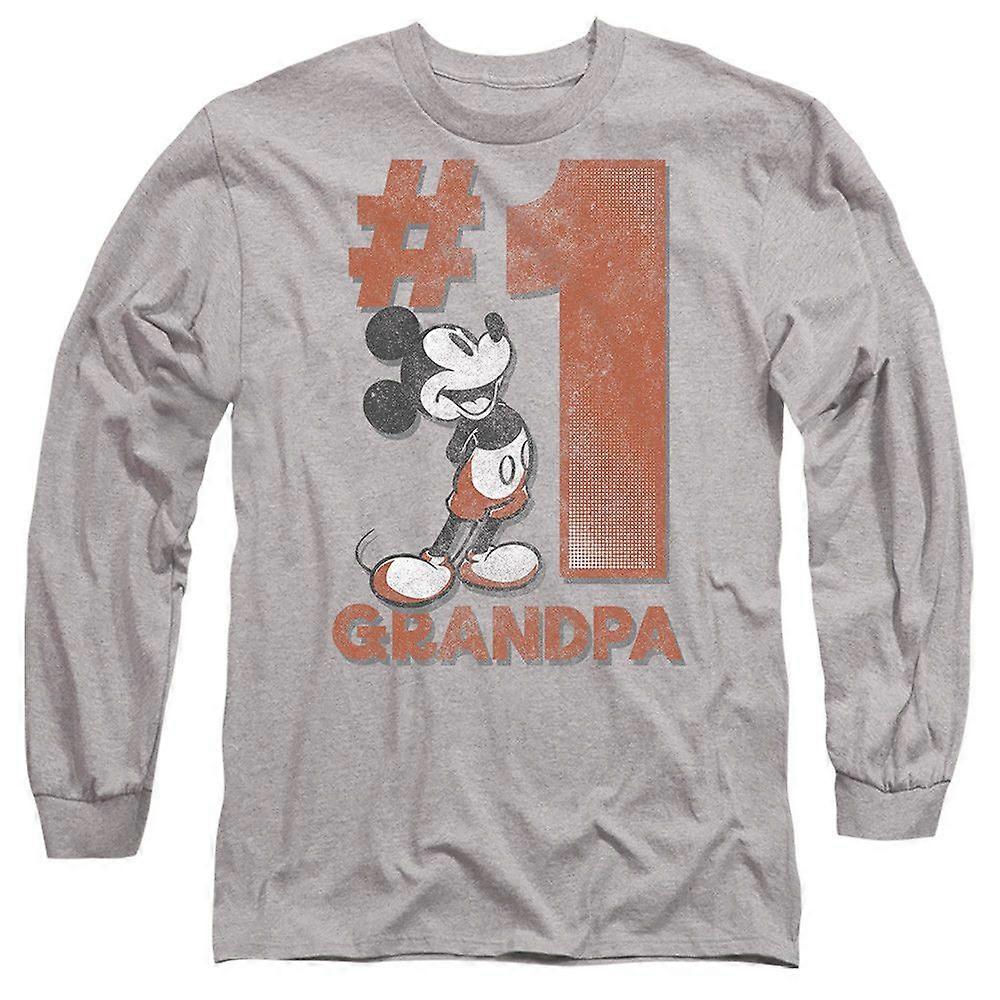 Mickey Mouse Number 1 Grandpa Long Sleeve T-Shirt TTXX0408