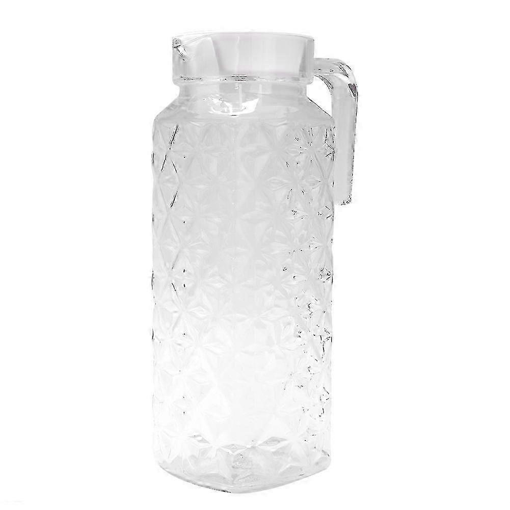 1.1L Transparent Diamond Pattern Juice Pot for Kitchen, Beverage Kettle with PC Material