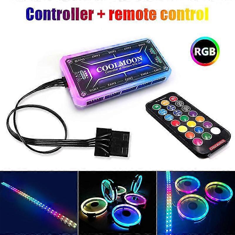 Rgb Pc Fan 12v 6 Pin 12cm Cooling Cooler Fan With Controller For Computer Silent Gaming Case,hww