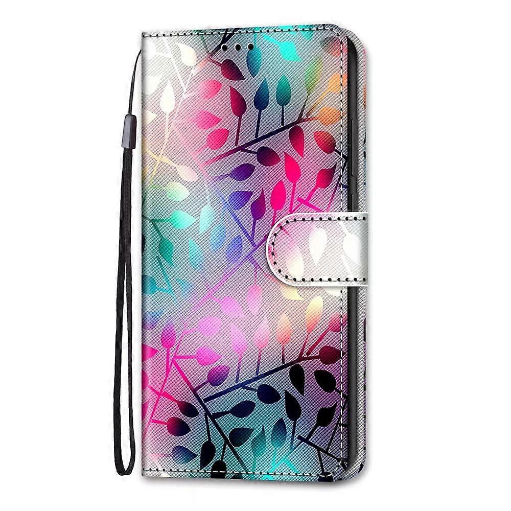 Case for Samsung Galaxy S24 Plus, Premium PU Leather Wallet Cover with Shockproof Bumper, Magnetic Stand, Card Holders, Color Leaf
