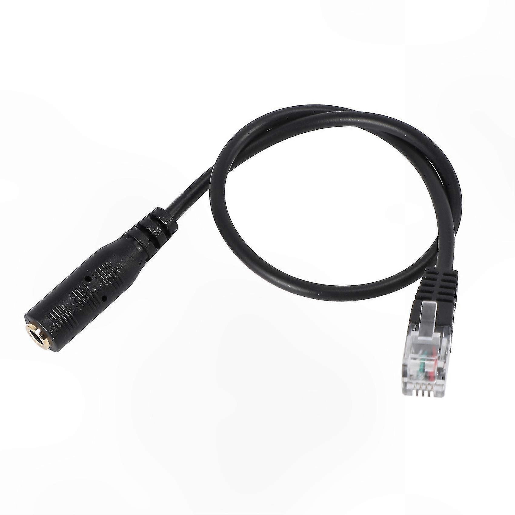 Headset Adapter Cable with 3.5mm Plug to RJ9 for Office Phone Connectivity