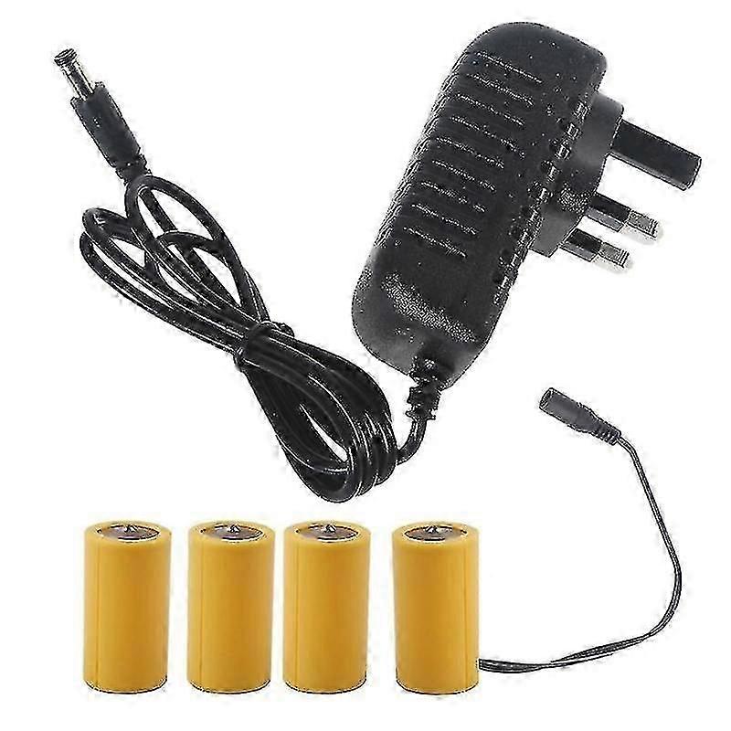6v Lr14 C Battery Eliminators 110v 220v Power Supply Replace 4x 1.5v C Battery