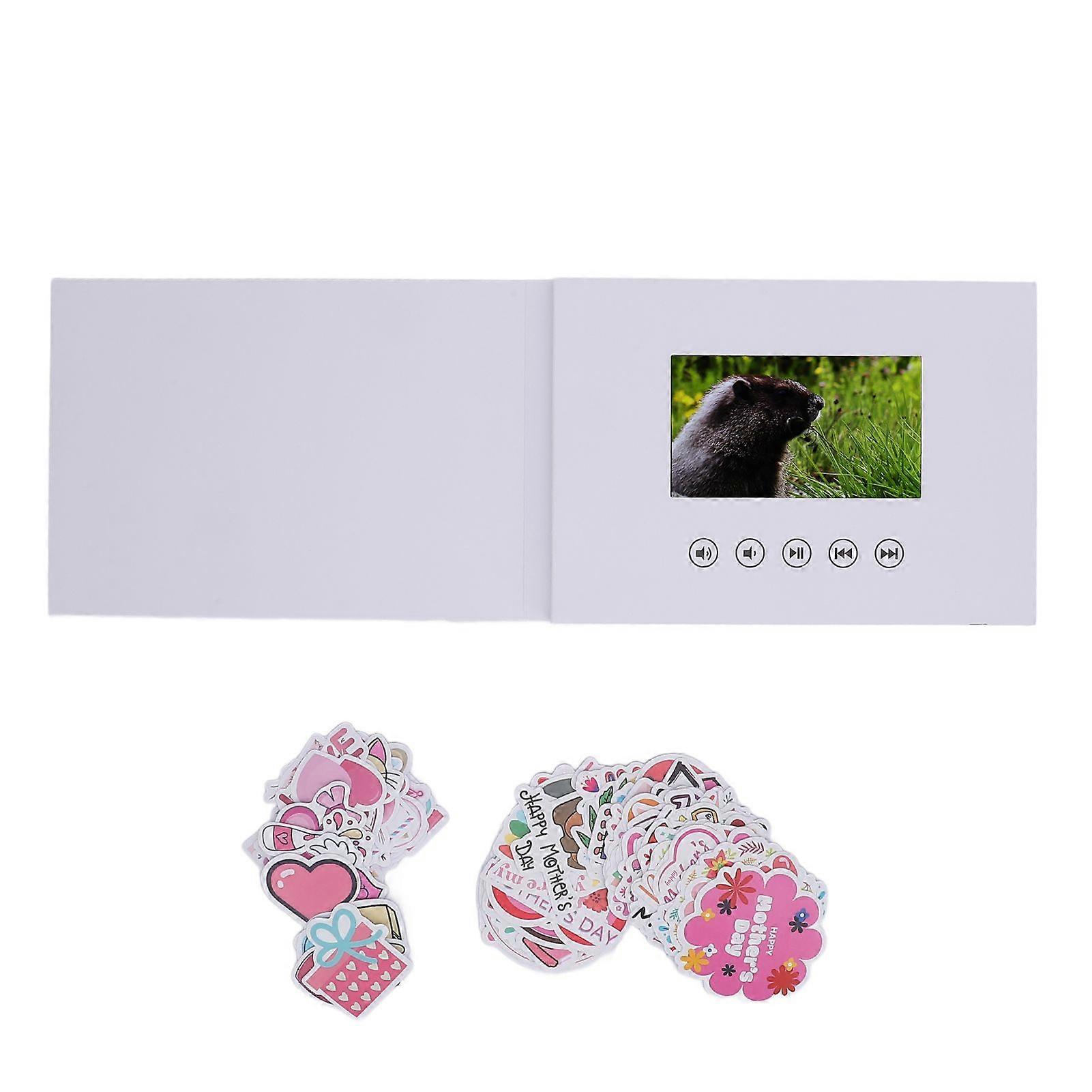 Video Greeting Card 5 Inch LCD Screen 720P HD 128M Memory Video Brochure for Anniversary Xmas
