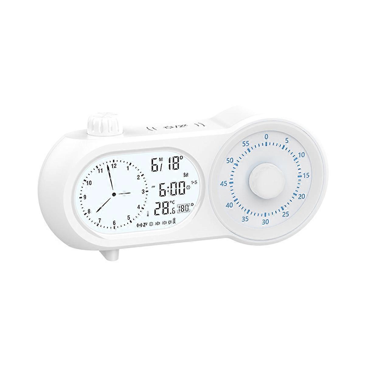 Visual Timer Lcd Dual Screen Clock Autonomous Manager Plastic Clock Bedroom Snooze Wake-Up Function