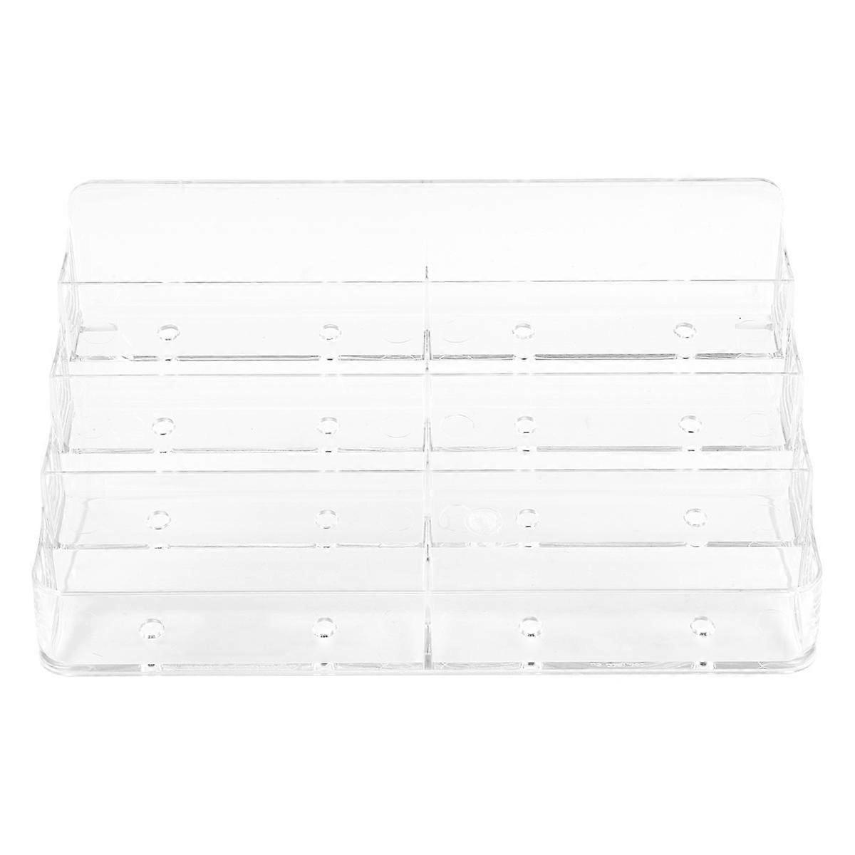 Business Card Holder, 8 Pocket Acrylic Business Card Holder for Desk Business Card Stand Desktop