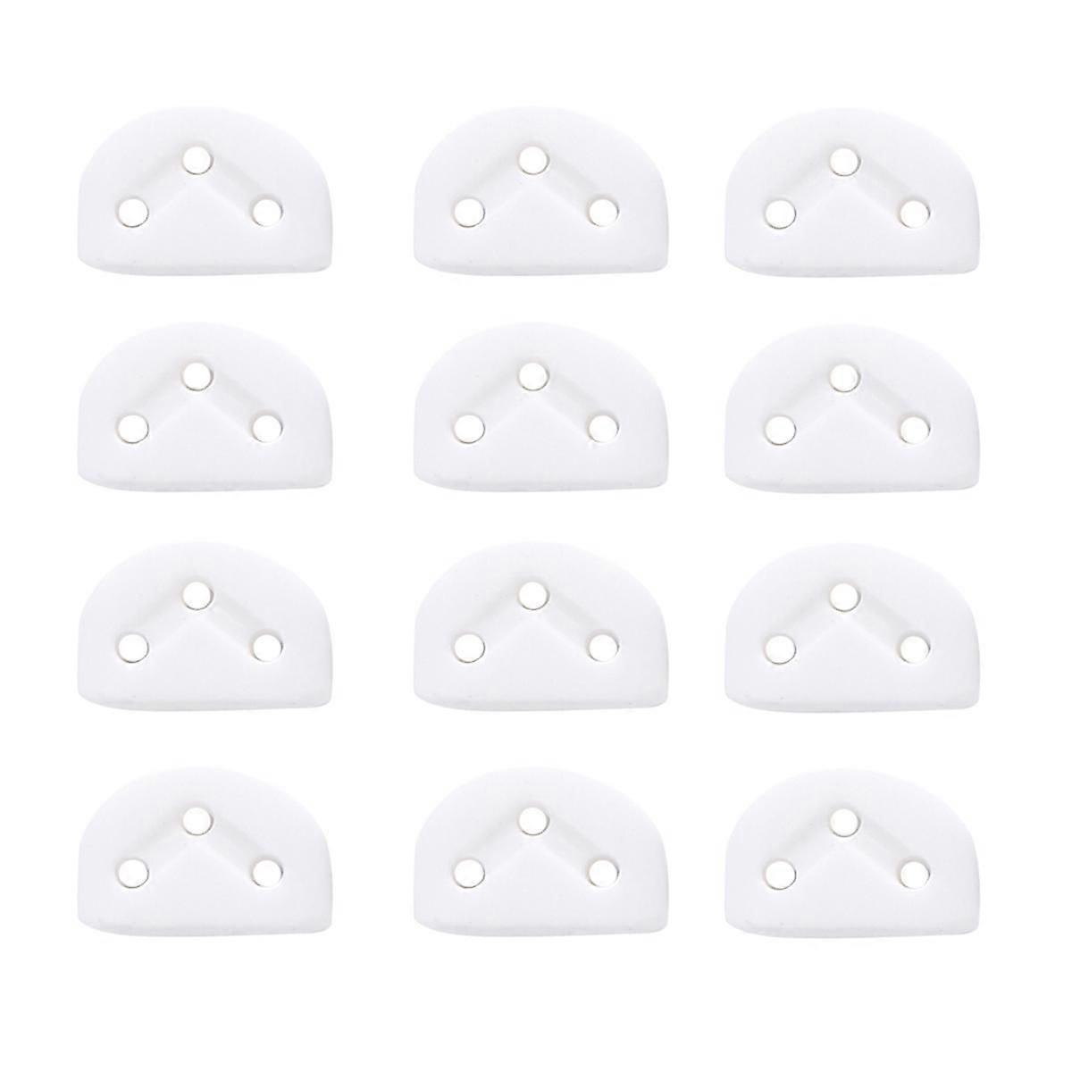 12Pcs Classical Guitar Rollers String Trees Retainer Guides Guitar String Locks Nut Block Clamp, Wh