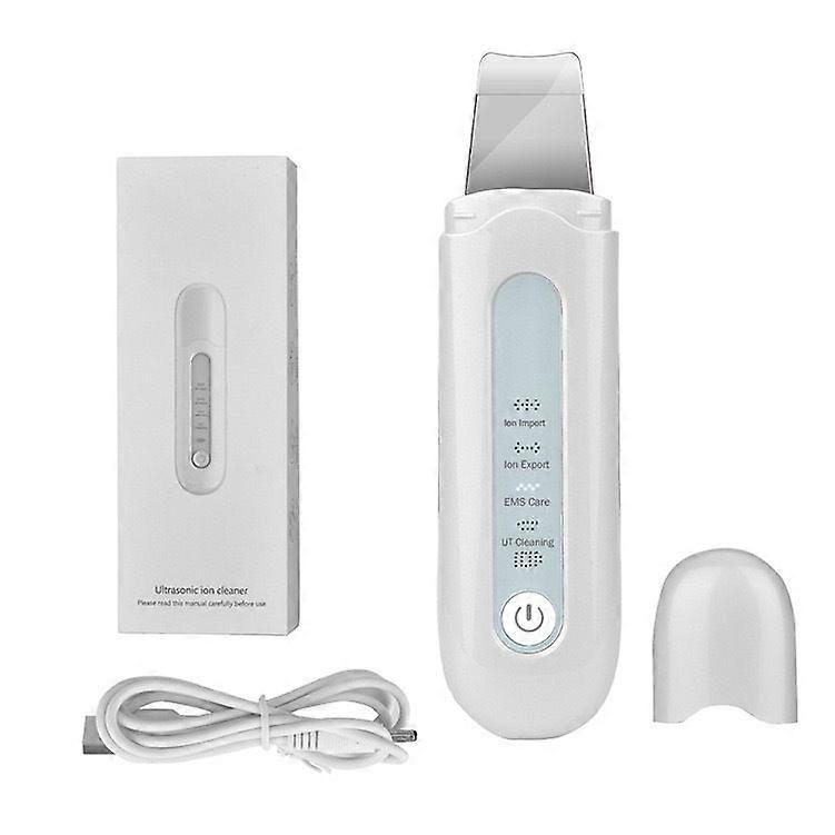 Facial Skin Cleaner Scraper Blackhead Removal Tool, Facial Skin Pore Scraper Professional Acne Extractor with 4 Modes(white)