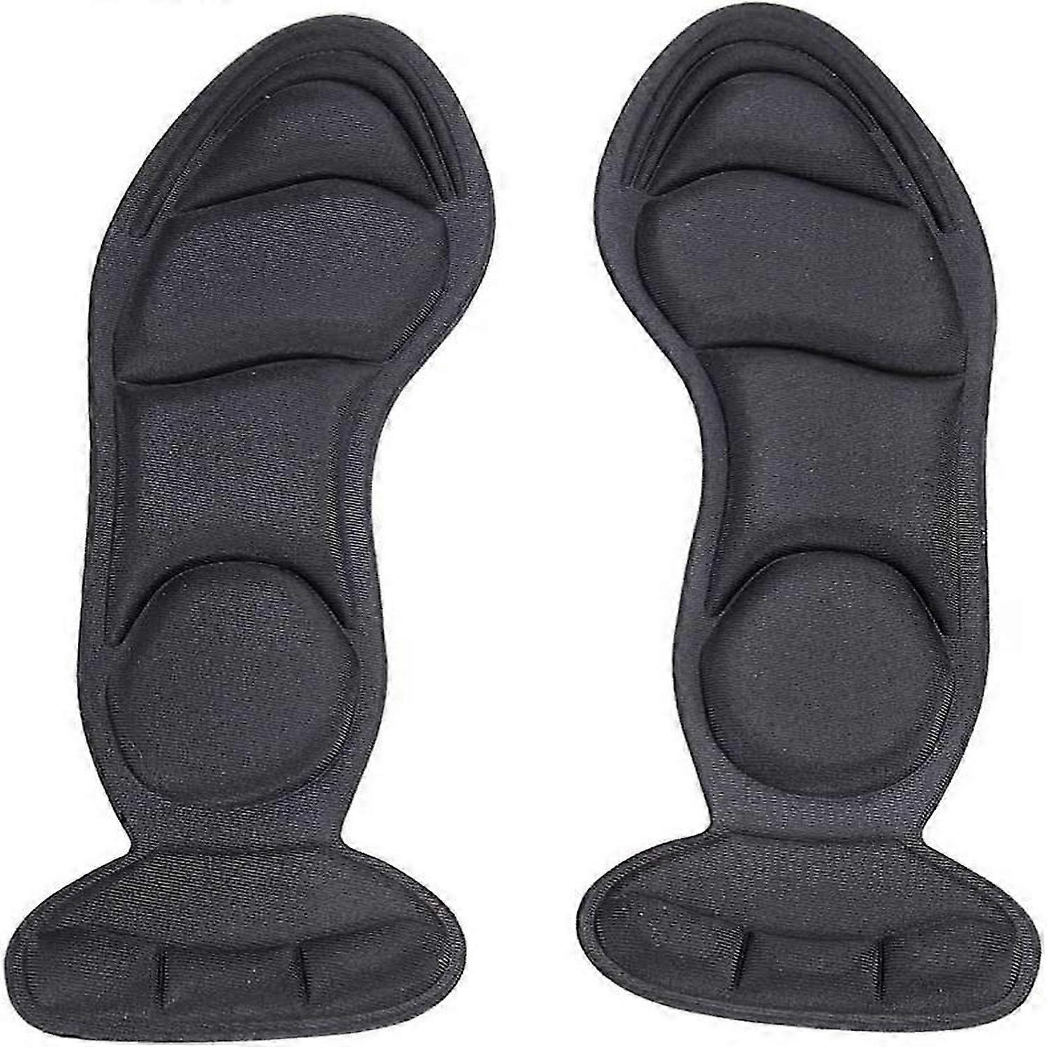 1 Pair High Heel Pads Heel Cushion Inserts 2 in 1 Non-Slip Sponge Insole Heel Grips Foot Protectorbeige