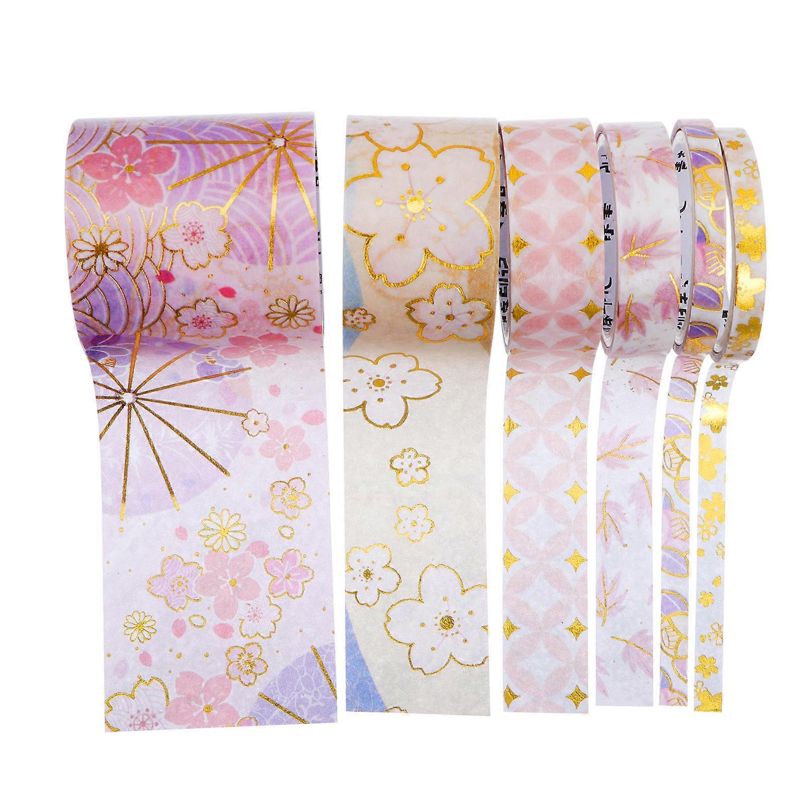 Paper Tape Gold Blocking Decorative Tape for Decoration 1Set Multi