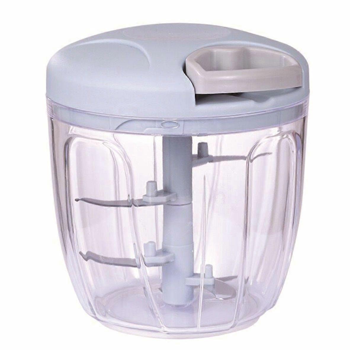 900 ml Onion Chopper Manual Onion Chopper Manual Drawstring Design Transparent for Cutting Onions, Garlic, Fruit and Vegetables(Blue)