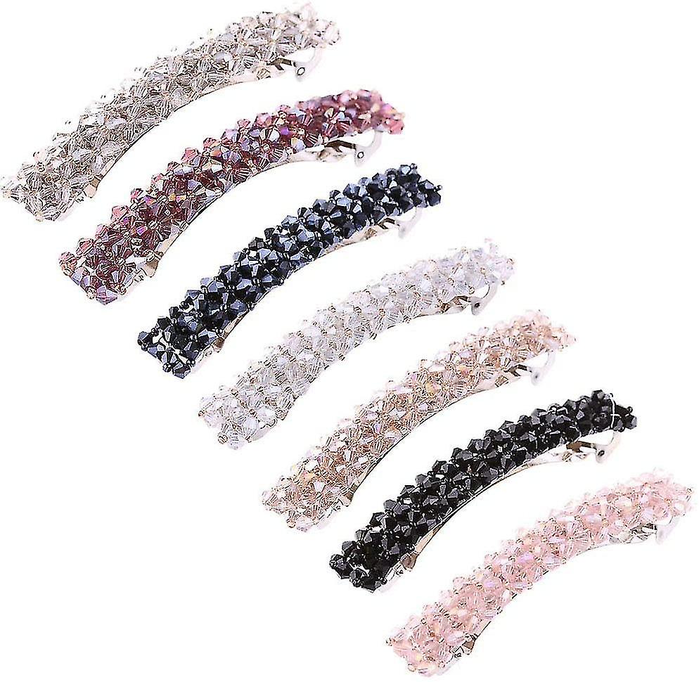 7 kpl Hiukset Barrettes Kristalli Strassi Hiusnapit Hiusklipsit Ranskan Clip Lukko