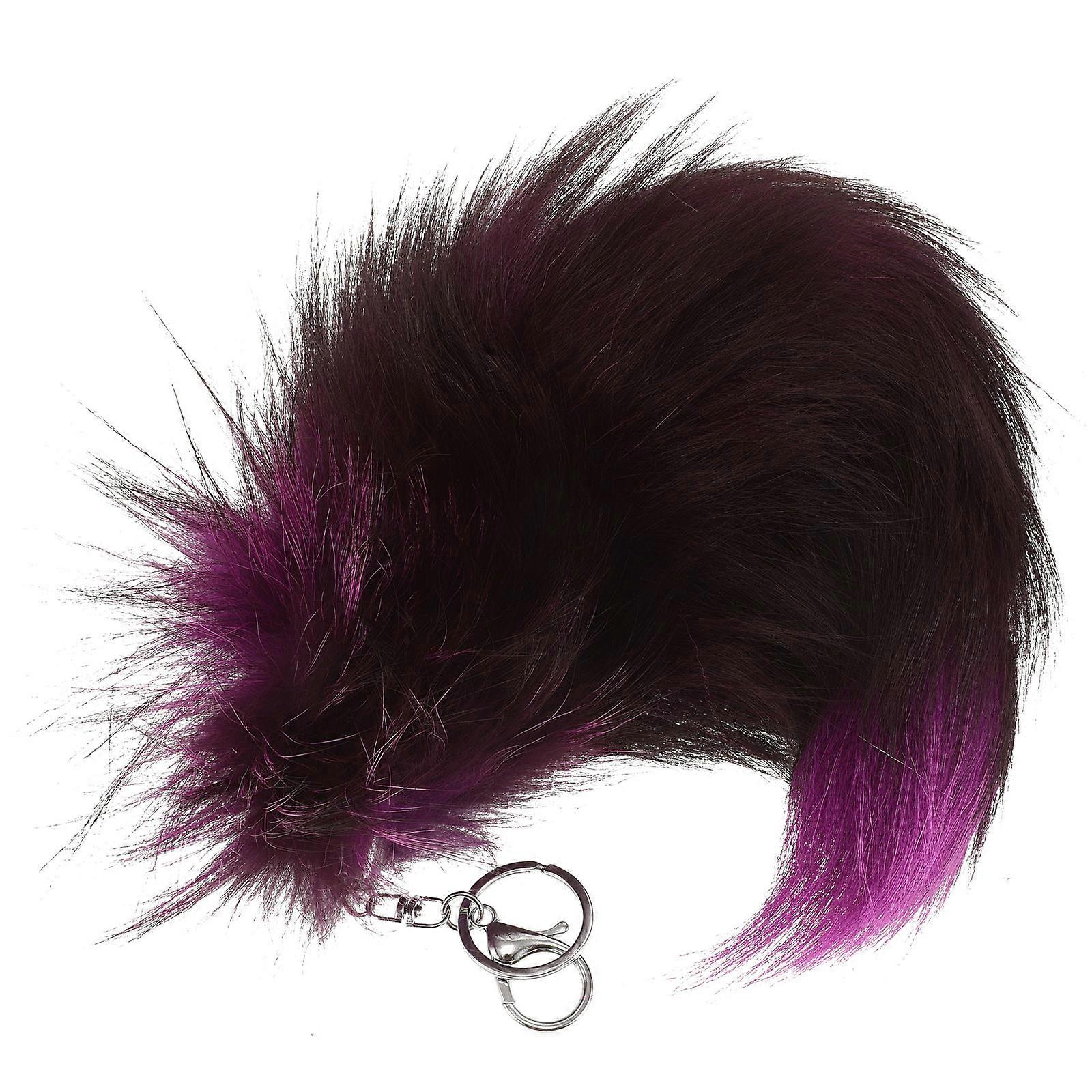Adorable Faux Tail Keychain for Backpacks Fluffy Animal Tail