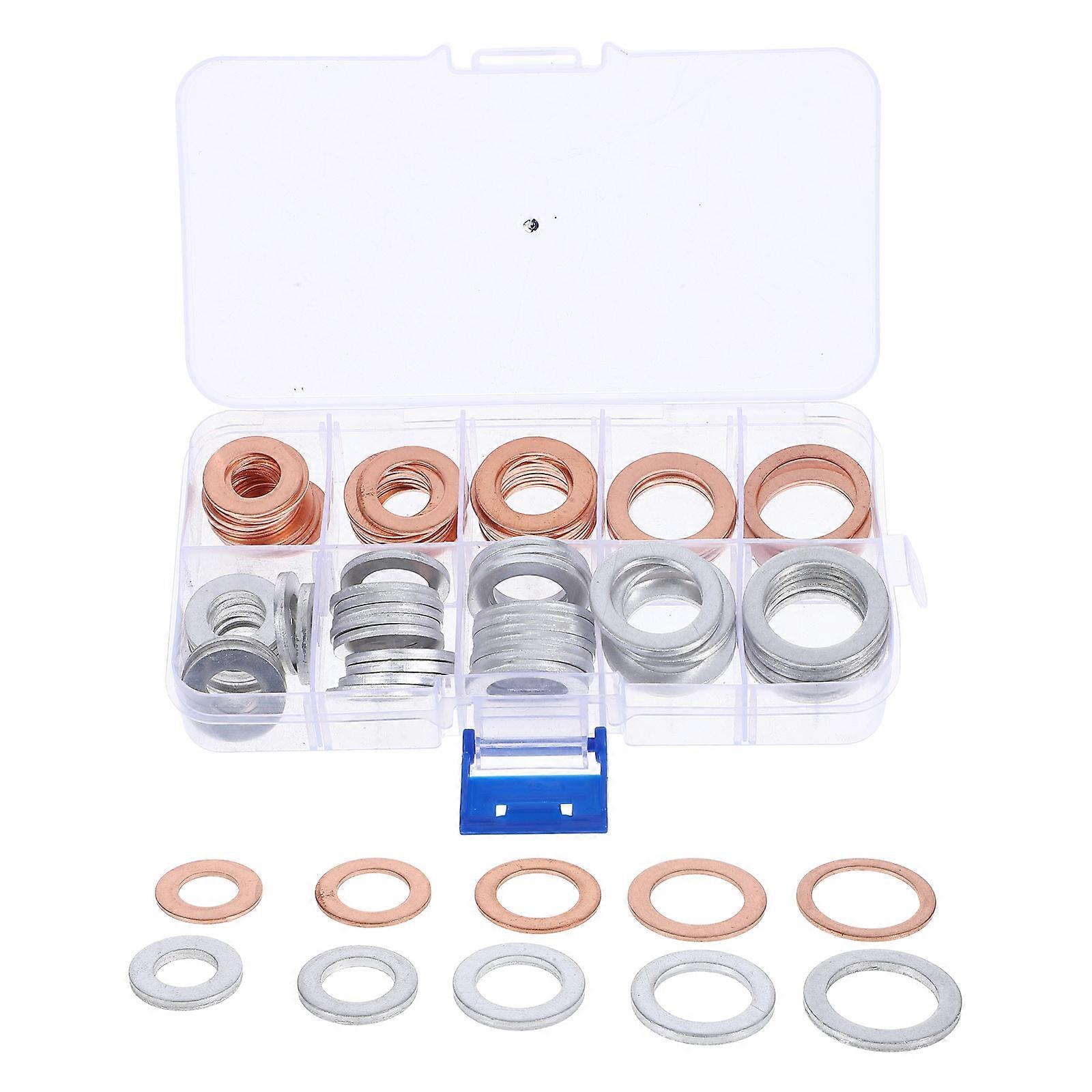 Oil Drain Plug Washer Set for Sealing 5 Boxes Assorted Drain Plug Gasket Replacement