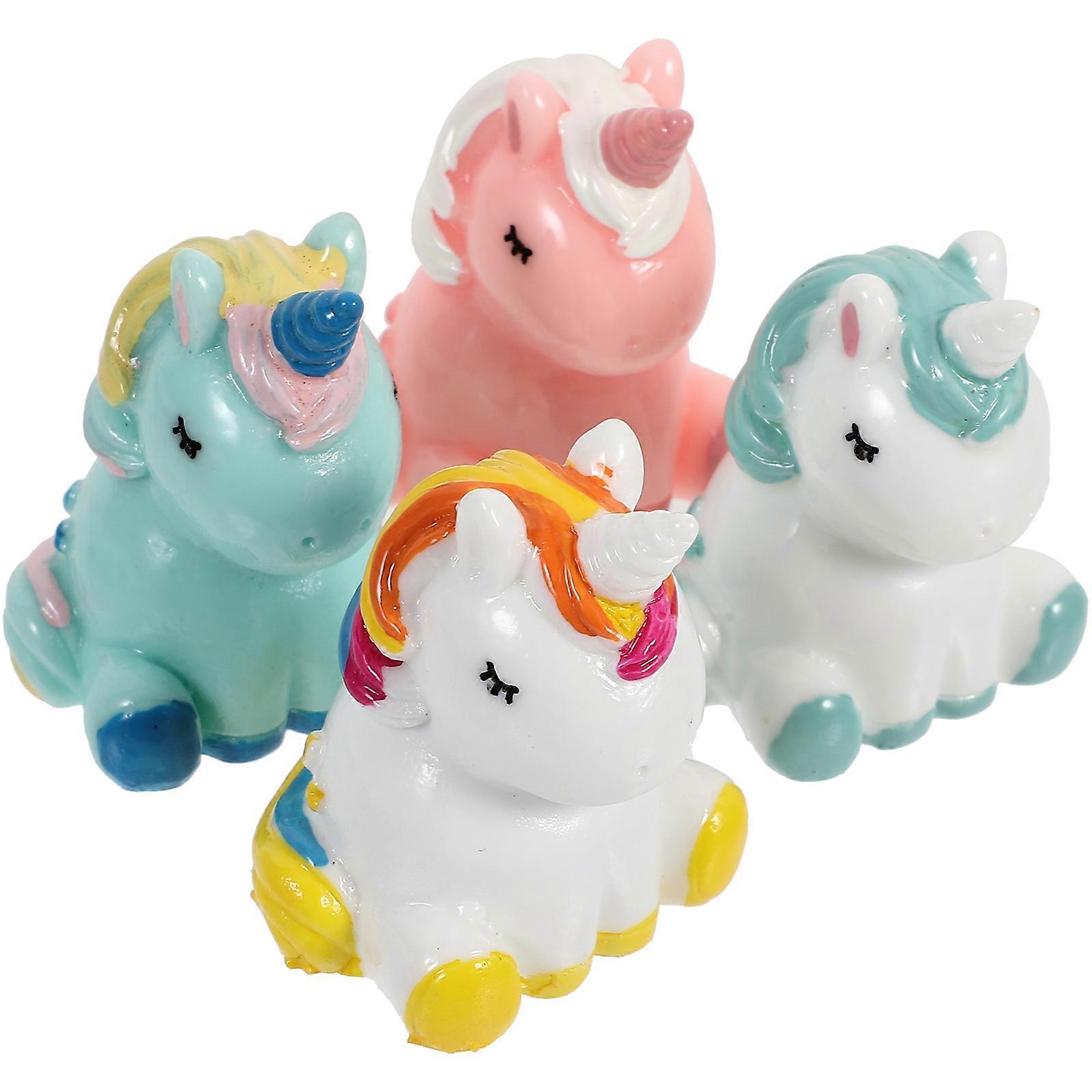 Mini Unicorn Figures Resin Ornaments for Decor 12Pcs Collection