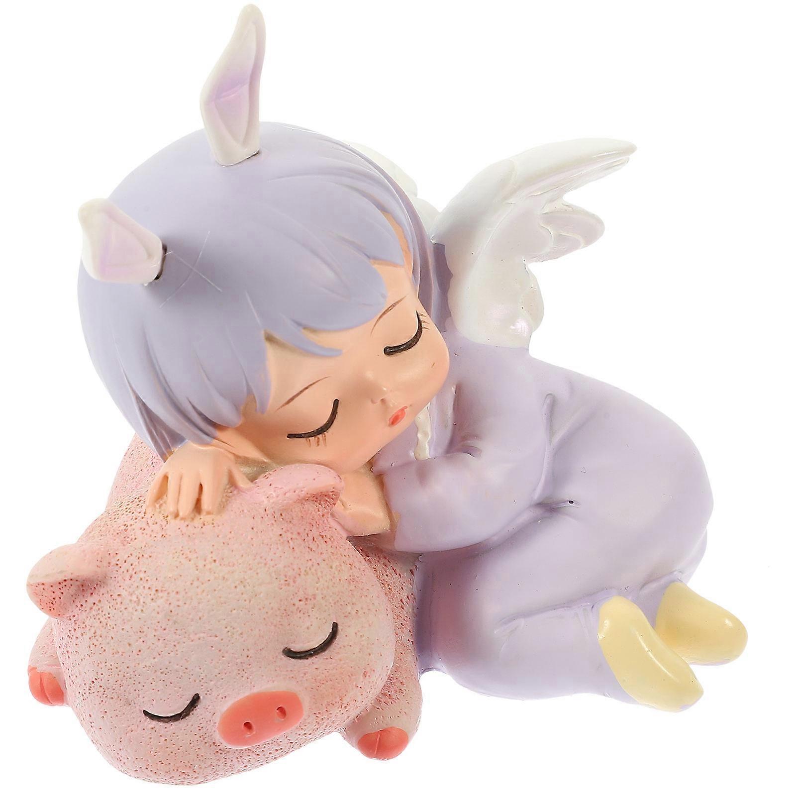 Angel Cake Decorations Resin Angel Mini Statue for Decor