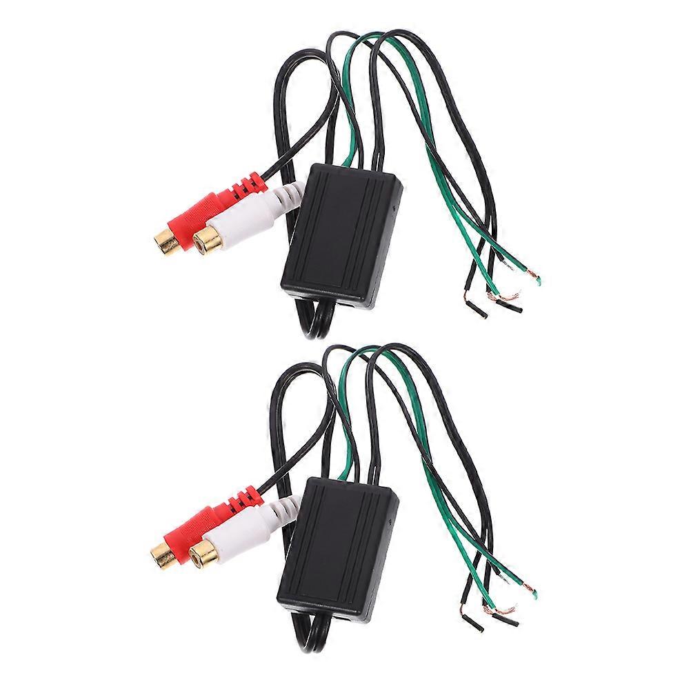 Car Audio Adapter Cable Line Output Converter for Subwoofer with Volume Control 4Pcs
