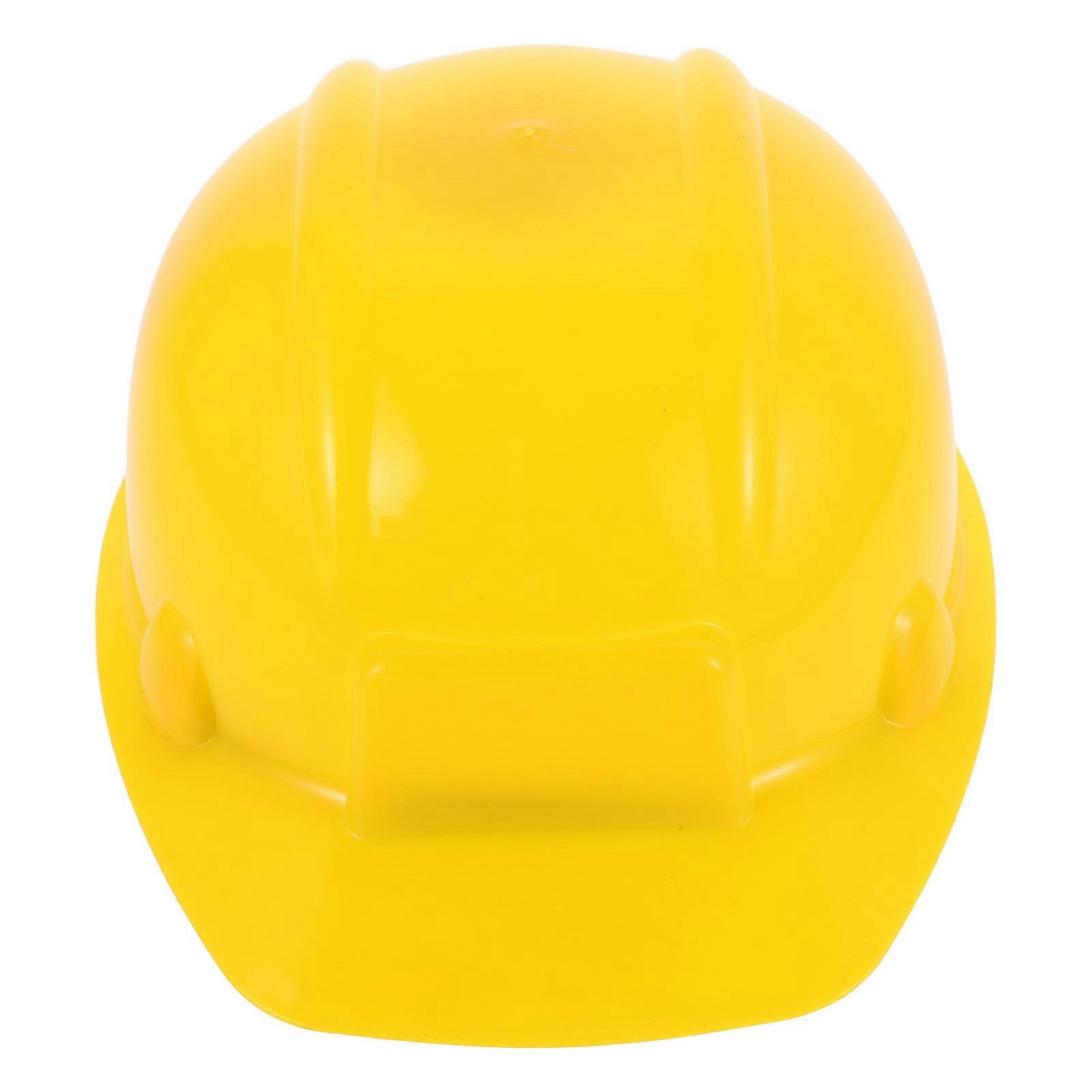 Yellow Kids Construction Hard Hats Plastic Safety 2Pcs