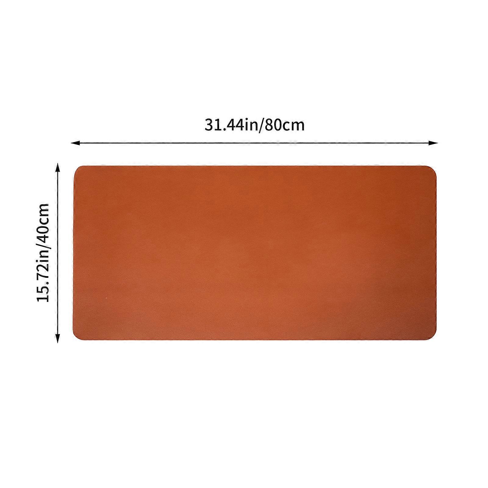 Brown PU Desk Mat for Mouse Pad Large Desk Mat