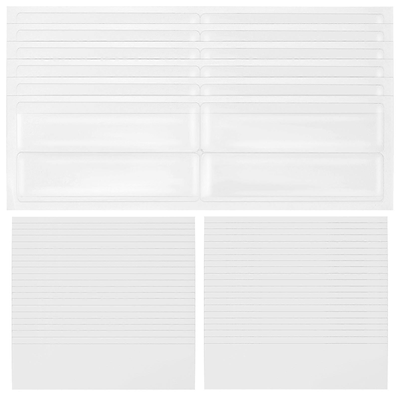Plastic Card Sleeves Adhesive Label Holders for Office Daily Life Pvc with Paper Labeling 1 Set