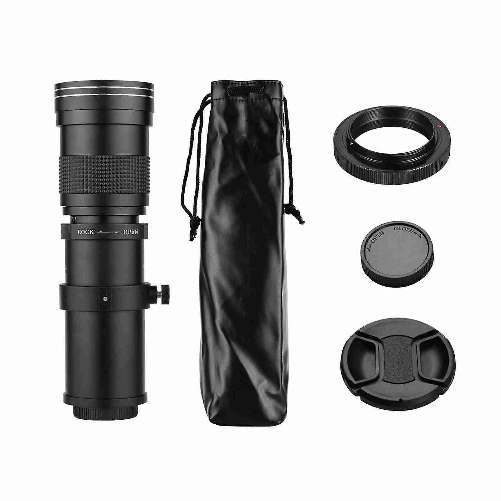 Camera Super Telephoto Zoom Lens F/8.3-16 420-800mm with Adapter Ring Universal 1/4 Thread Replacement for AI Mount D50 D90 D5100 D7000 D3 D5100 D3100