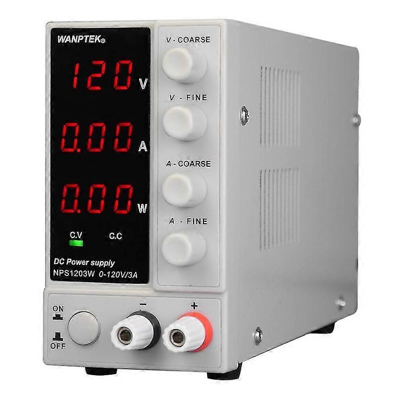 wanptek NPS1203W 0-120V 0-3A Switching DC Power Supply 3 Digits Display LED High Precision Adjustabl