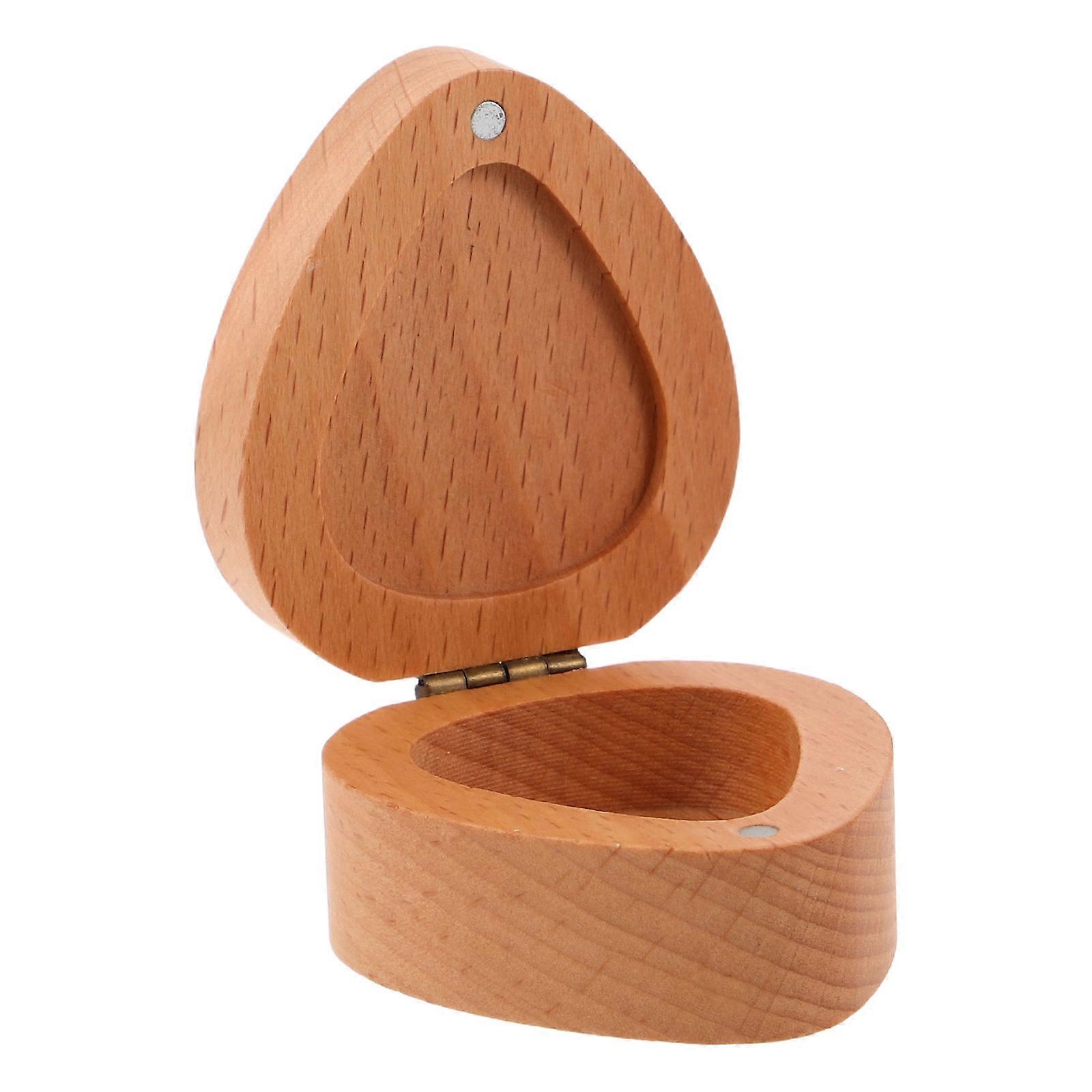 Wooden Guitar Pick Holder for Storage 2Pcs Durable Solid Wood Organizer