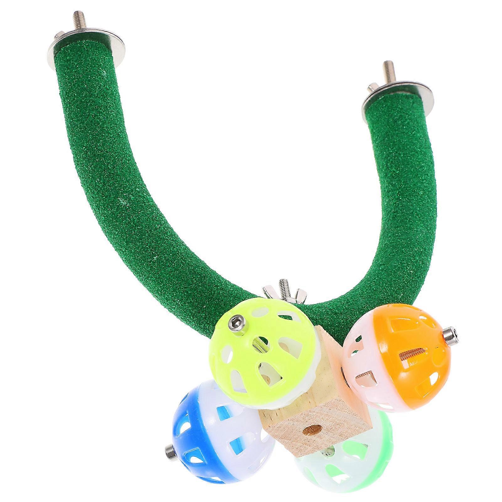 Natural Wood Perch For Parrots And Macaws 18X15X10.5CM U-shaped Indoor Bird Play Area Activity Enhancement 2Pcs