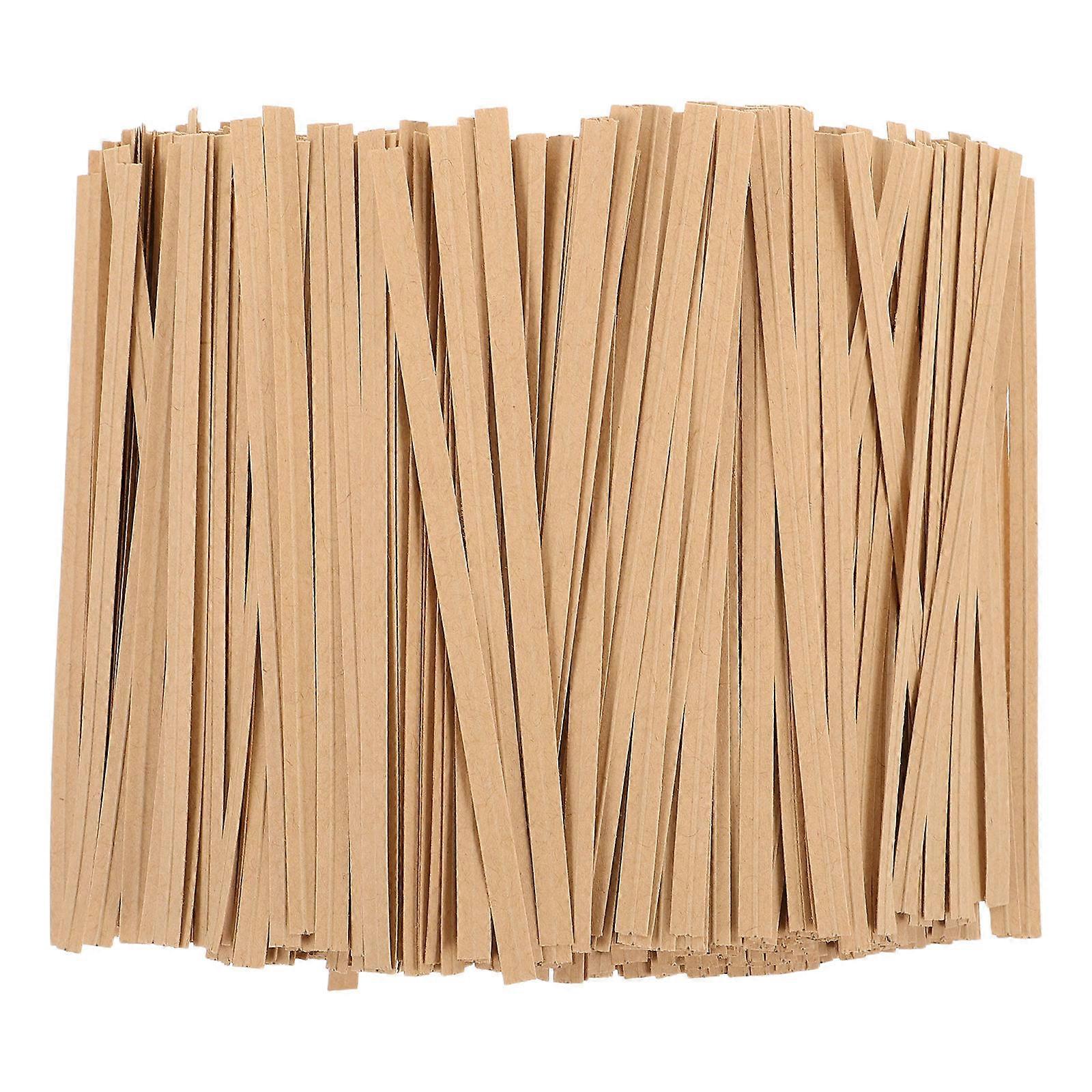 Bread Twist Ties Kraft Paper Ties for Packaging 2000Pcs Beige