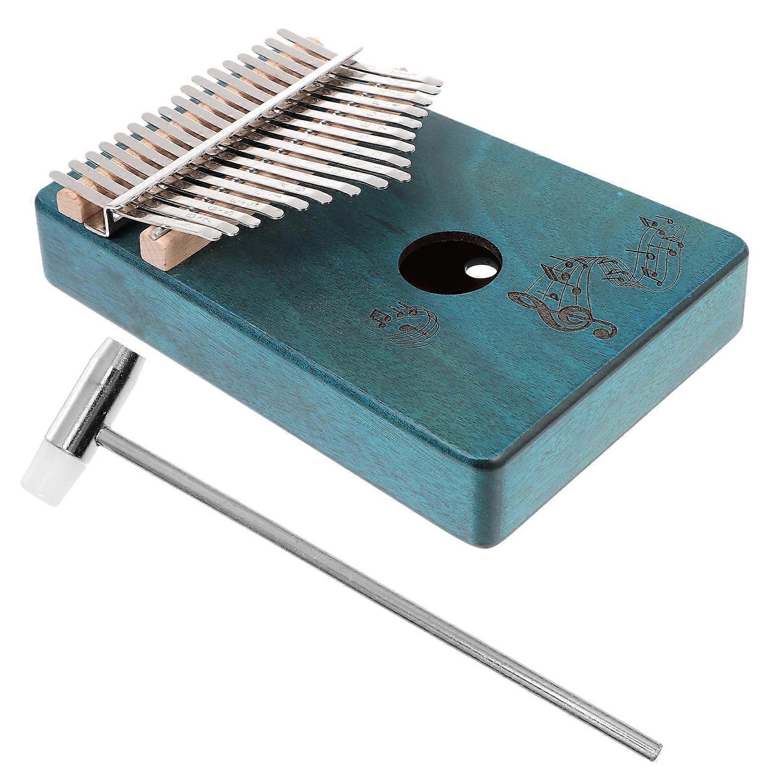 Finger Piano Kalimba 17 Keys Ergonomic Design For Hobbyists Musical Performance 1 Set