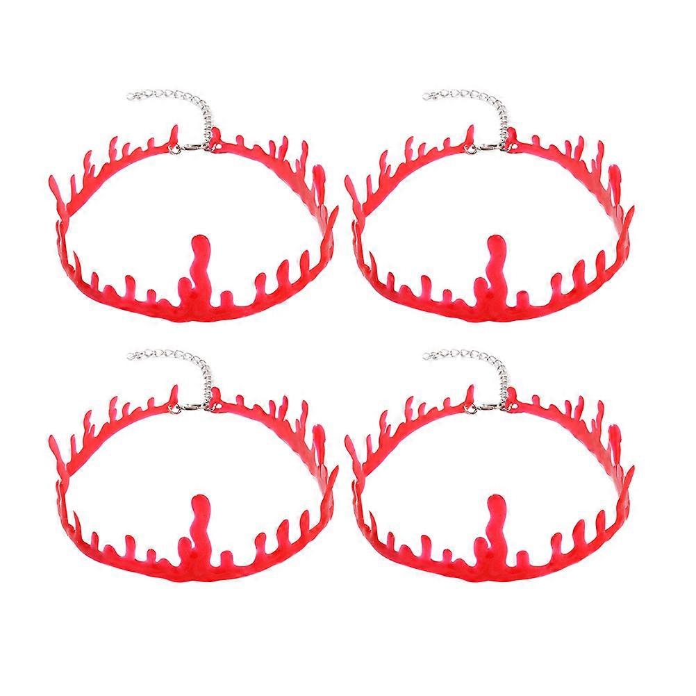 Blood Neck Chain Halloween Costume Accessory for Halloween Use 2Pcs