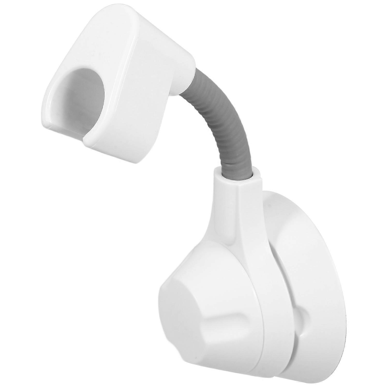 Bathroom To Shower Handle Holder 2Pcs Wall Mounted Shower Head Fixation Rectangular White Accessory