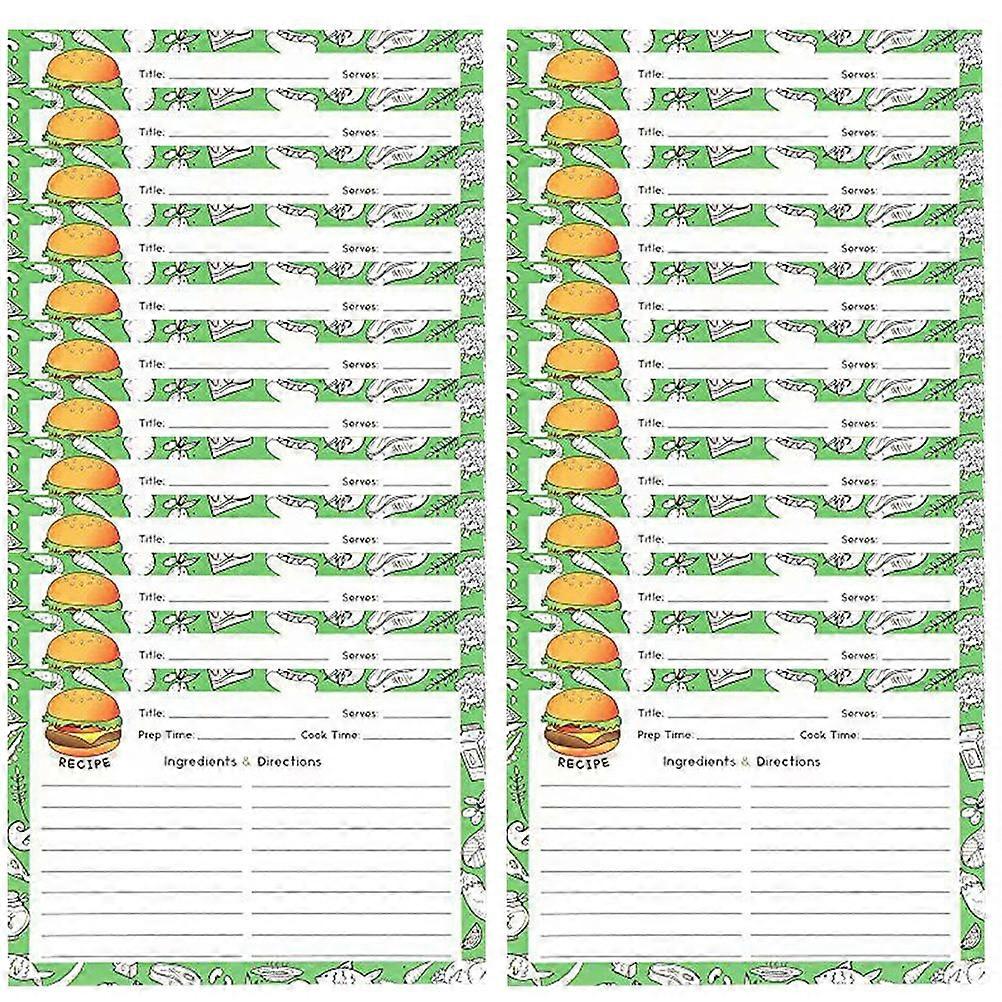 Recipe Cards Kraft Cookbook Cards Creative Design For Home Use Assorted Color 150 Pcs