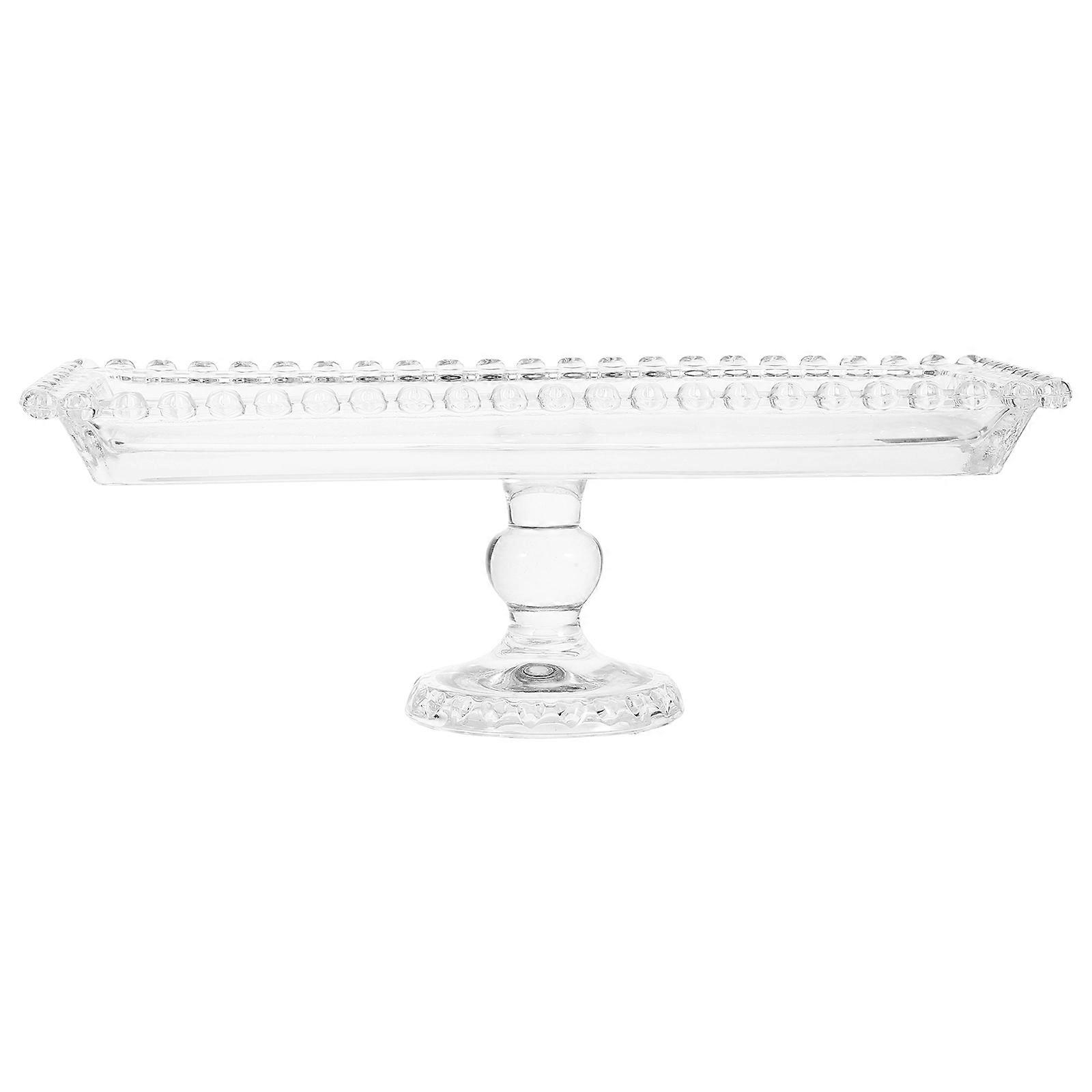 Decorative Fruits Tray Crystal Glass for Storage 4Pcs Modern Design