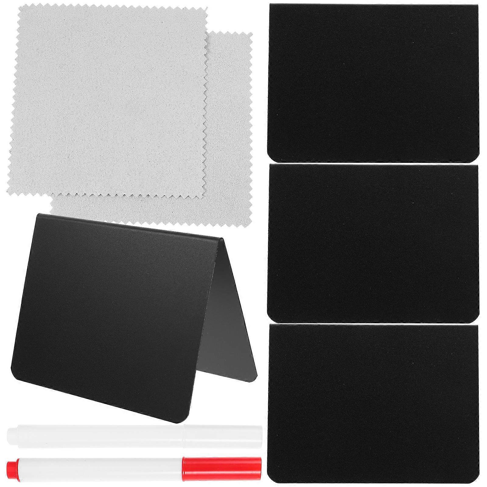 Display Chalkboards Mini Chalkboards Sign Memo Board Table Card Simple Design Black Cloth Standing Design 12 Pieces