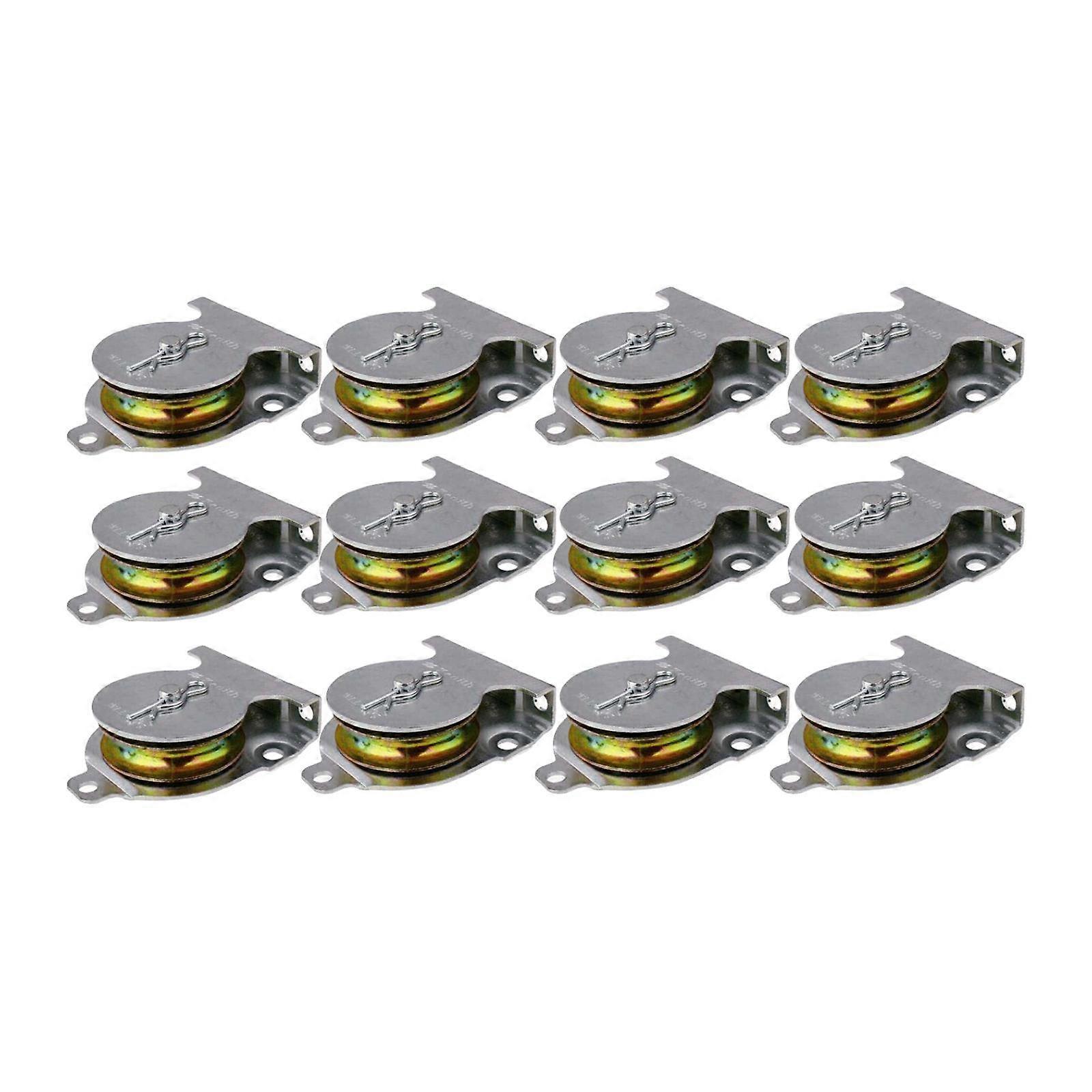 12x Wall Mounted Single Pulley Fixed Pulley Hardware for Cord, Clothesline,