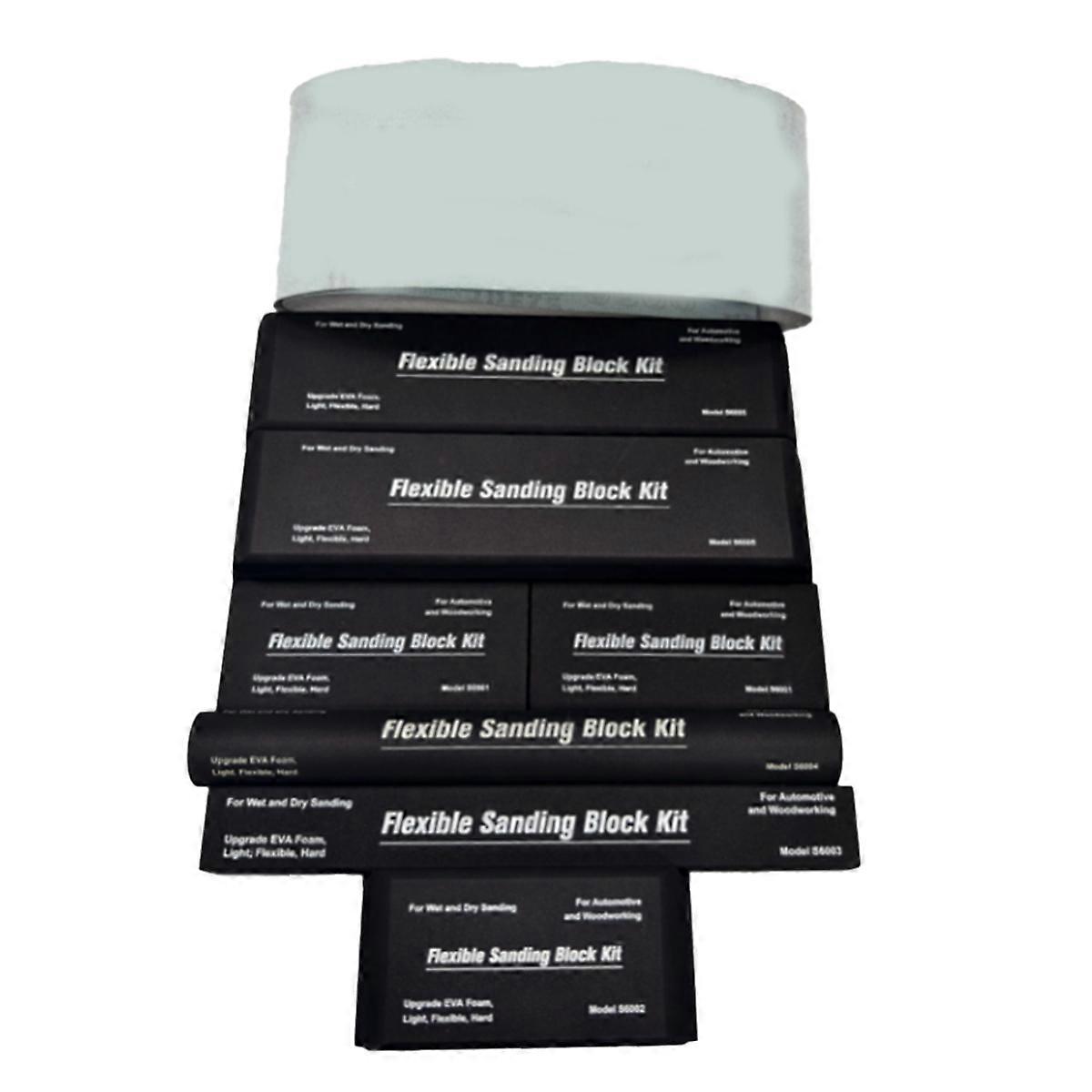 Sanding Block Kit of 7 with Sandpaper Sheet,Hand Abrasives Auto Body Sanding Block Set for Automotive Paint Sand