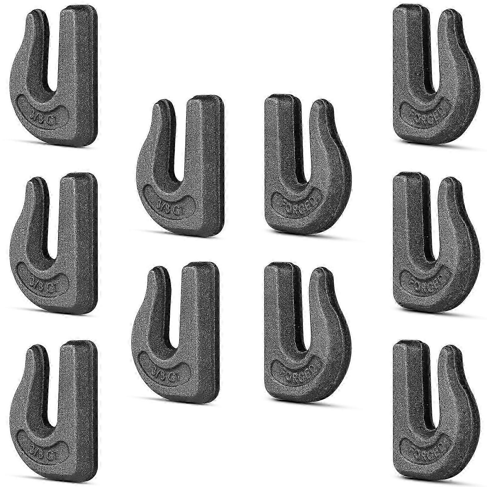 10Pcs 3/8 Inch Forged Clevis Hooks Grade 70 Chain Hooks