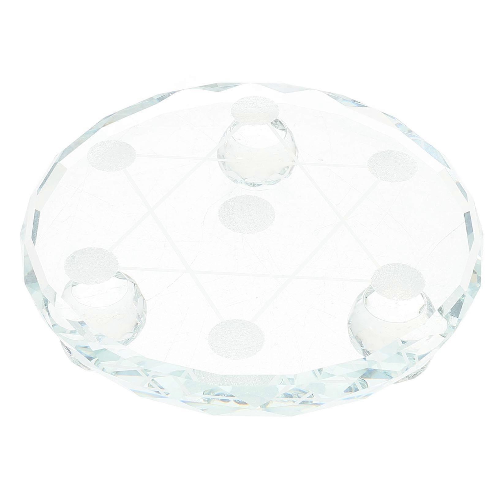 Crystal Sphere Stand Glass Holder for Storage 4Pcs Transparent Base