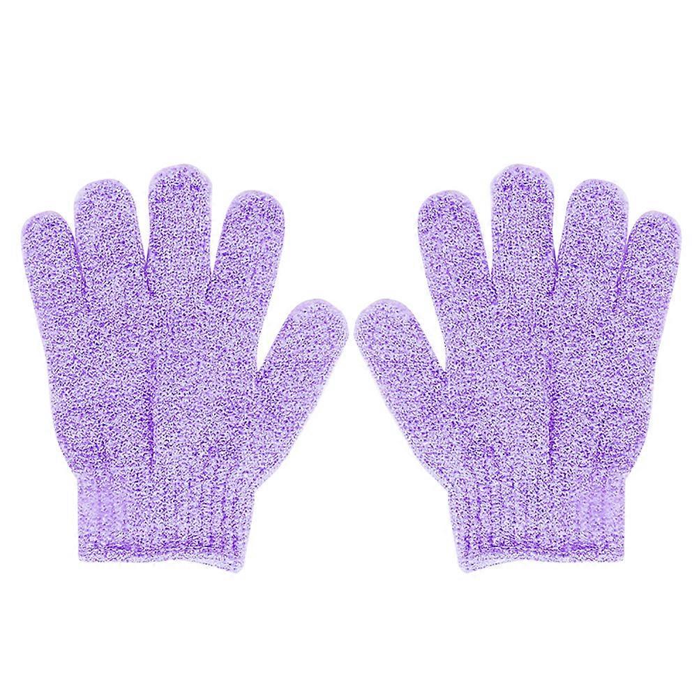 Exfoliating Bath Gloves for Adults Shower Use in Candy Color Purple for Optimal Cleansing Experience 1 Pair