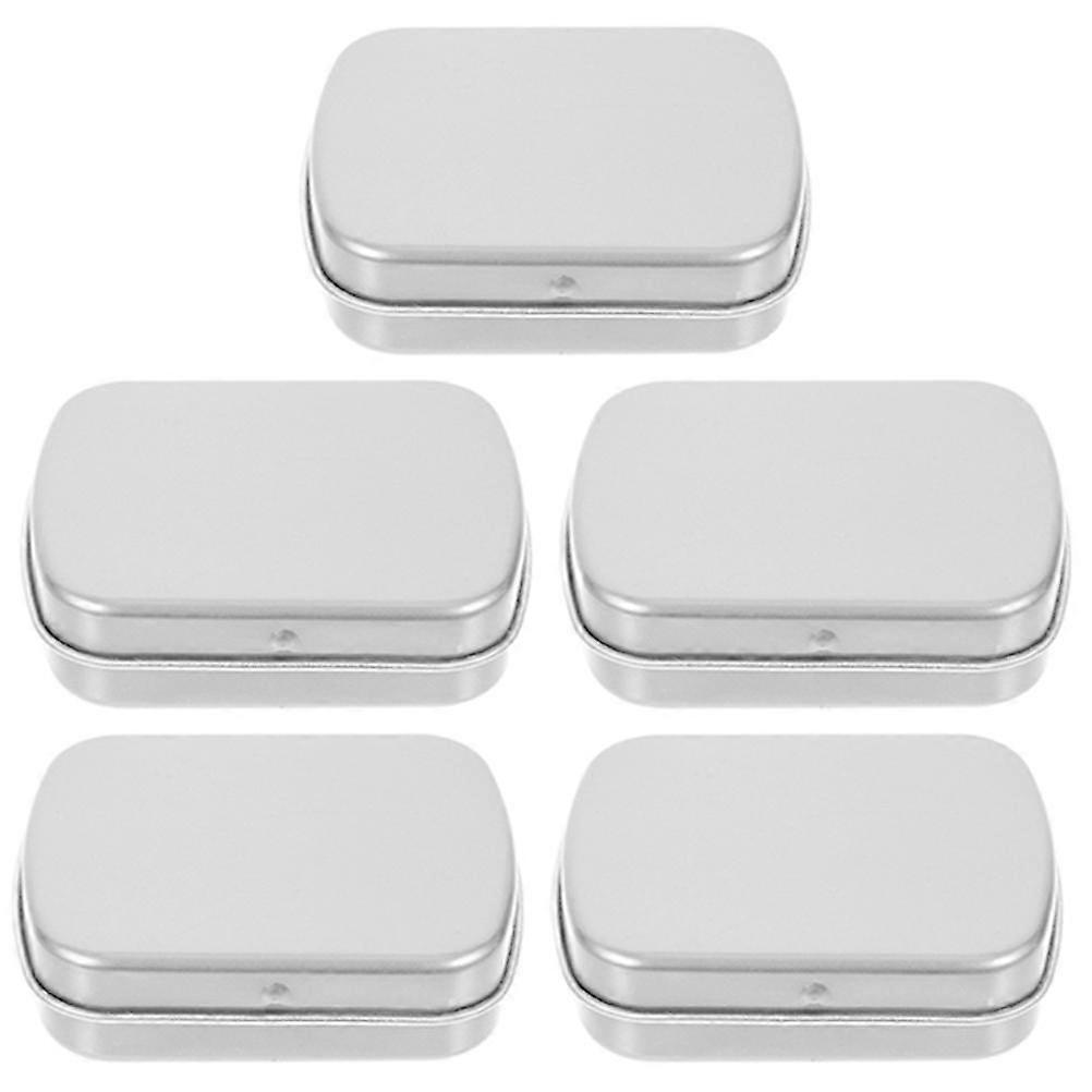 10 Pcs Rectangular Iron Sample Boxes Ideal For Organizing Small Gifts And Keychains With A Durable Storage Function In Silver