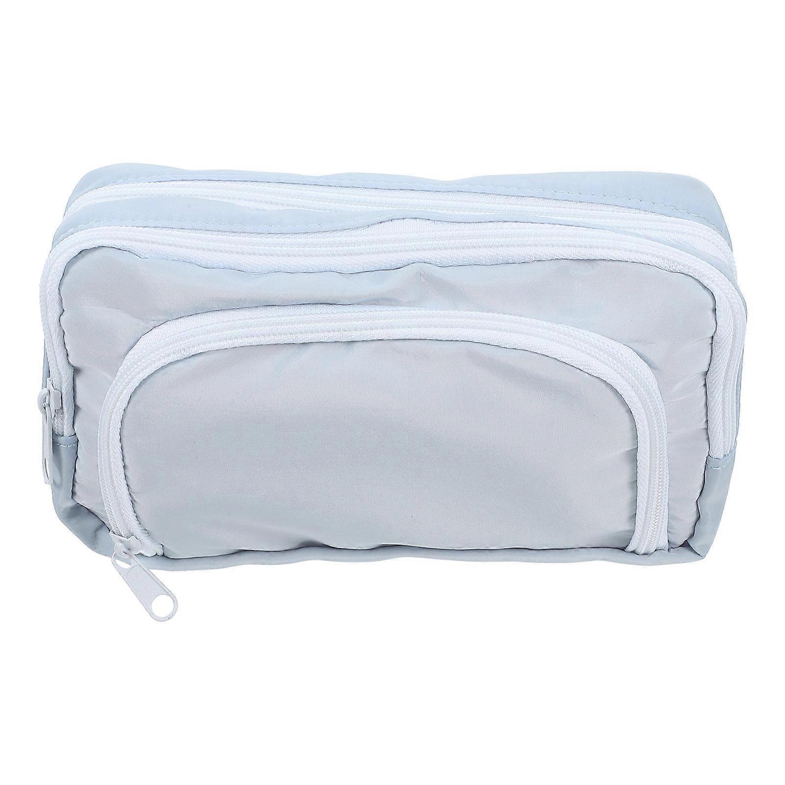 Sky-Blue Multi-Function Pencil Bag Pencil Pouch for Home 2Pcs Cloth Storage