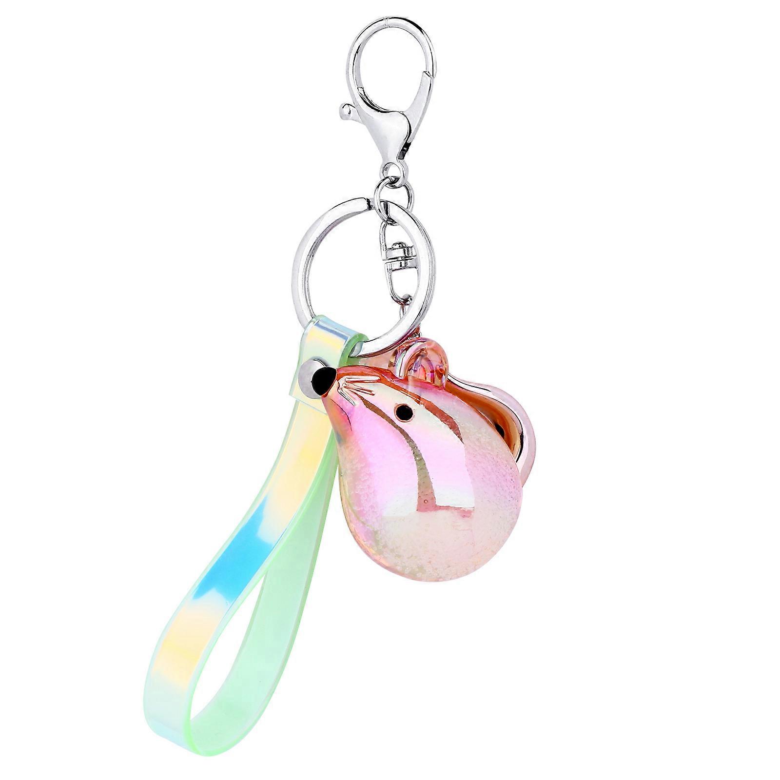 Creative Mouse Keychain Pendant for Bag Decoration 2Pcs Yellow Gift