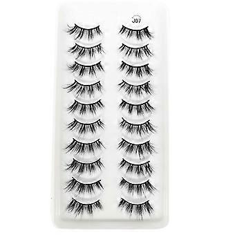 JZROCKER Flauschig-weiche Halbwimpern Natürlicher Look Dünne Katzenaugenwimpern 3D Falsche Wimpern