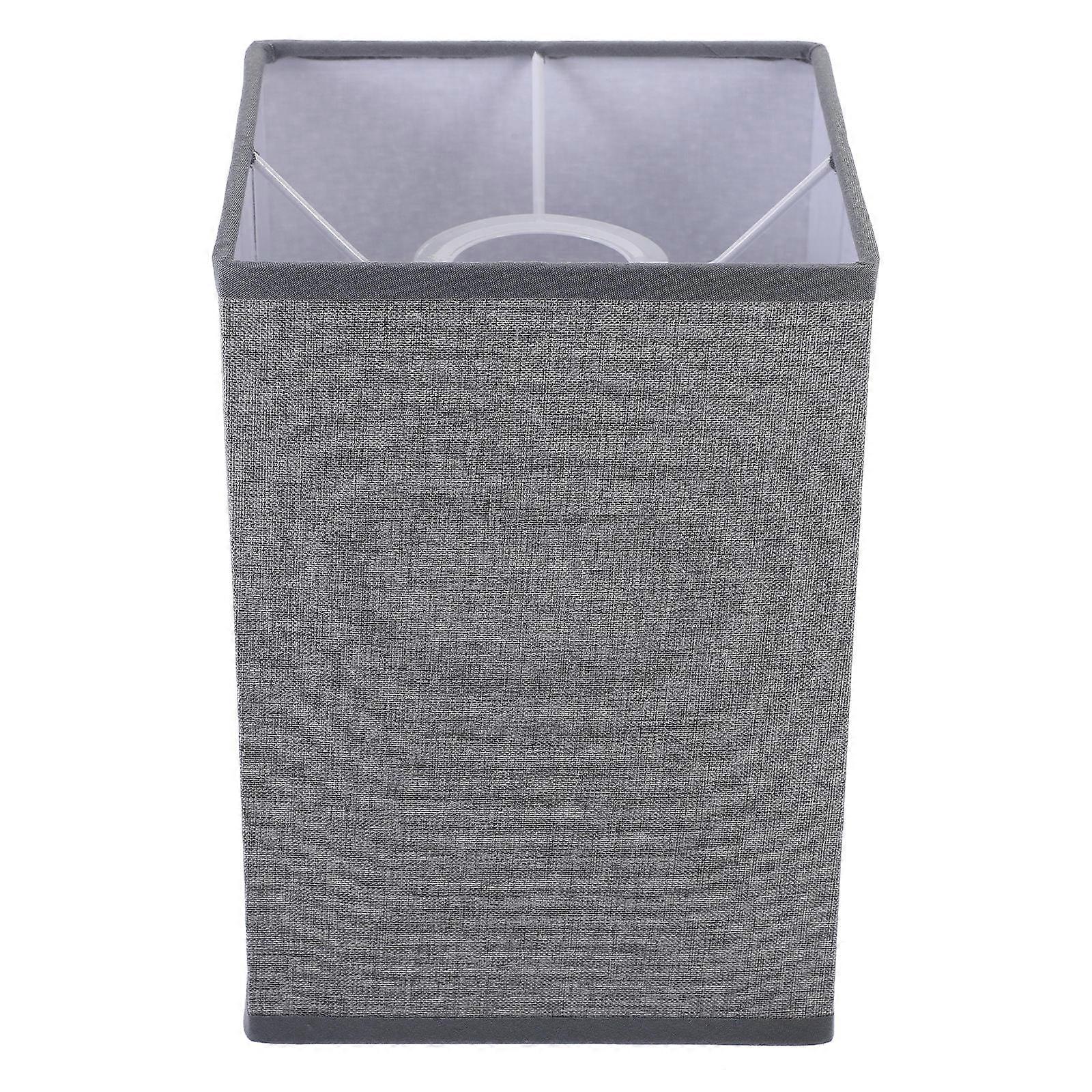 Home Use Linen Lamp Shade for Desk Lamps 3Pcs Rectangular Light Grey Cover