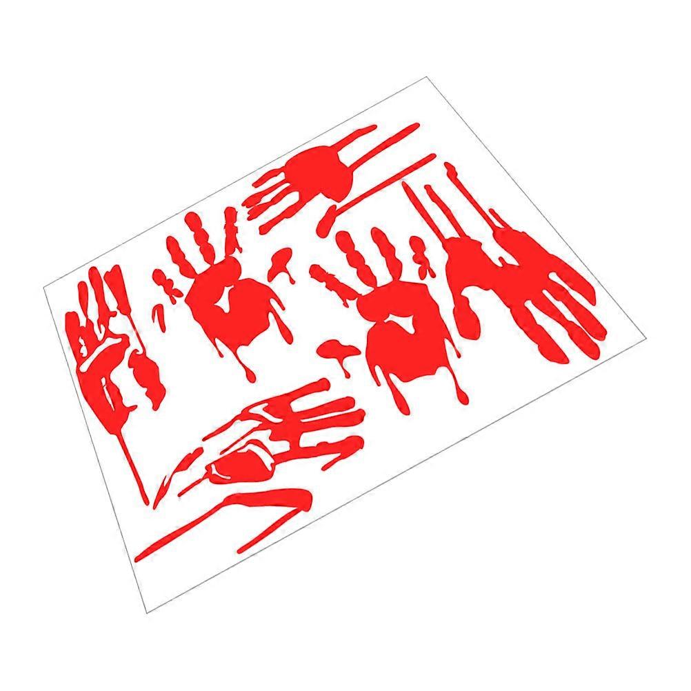 Halloween Window Decals Red Terror Luminous Design for Decor 2 Sheets