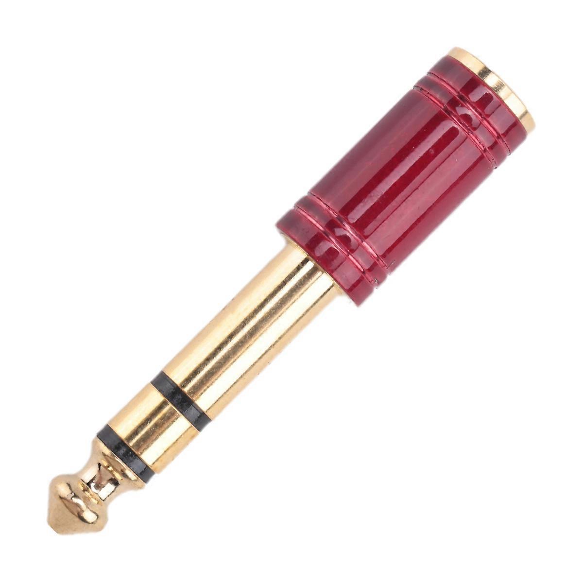 6.5mm 6.35mm Stereo Headphone AUX Cable Audio Adapter Plug (red)